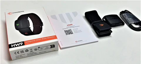 Czujnik tętna Opaska Coospo HW9 Pulsometr na ramię Bluetooth Ant+ - obrazek 2